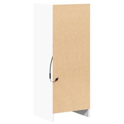 Dressoir met LED 38x34x100 cm bewerkt hout wit