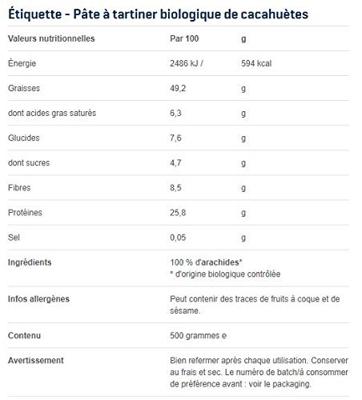 Biologische Pindakaas | Body & Fit | 500g