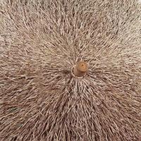 Parasol van bamboe met dak van bananenbladeren 210 cm - thumbnail