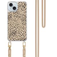 iPhone 15 hoesje met beige koord - Spot on - thumbnail