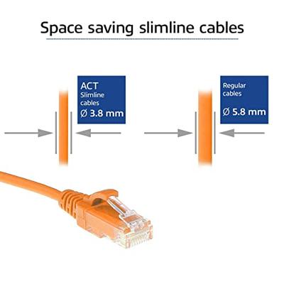 ACT Oranje 1,5 meter LSZH U/UTP CAT6 datacenter slimline patchkabel snagless met RJ45 connectoren ACT Oranje 1,5 meter LSZH U/UTP CAT6 datacenter slimline patchkabel snagless met RJ45 connectoren