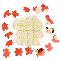 Houten puzzel Nut 16st - DJECO meerkleurig - thumbnail