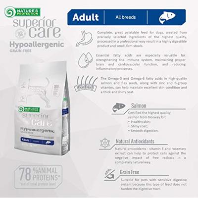 NATURE'S PROTECTION Superior Care Hypoallergenic Salmon - droog hondenvoer - 10kg