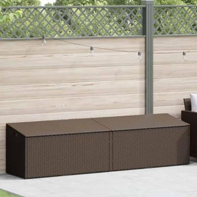 Tuinbox 220x50x58 cm poly rattan bruin