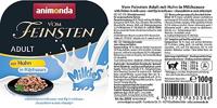 animonda Vom Feinsten Milkies kattenvoer voor volwassenen, natvoer voor volwassen katten, met kip in melksaus, 32 x 100 g - thumbnail