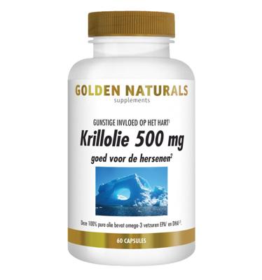 Golden Naturals Krillolie 500mg Capsules