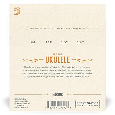 D'Addario EJ88UB Nyltech snarenset voor bas ukelele