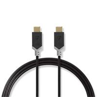 USB 3.1-kabel (Gen2) | Type-C male - Type-C male | 1,0 m | Antraciet - thumbnail