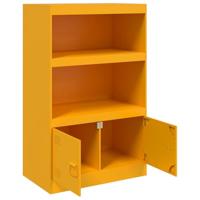 Dressoir 67x39x107 cm staal mosterdgeel - thumbnail