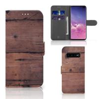 Samsung Galaxy S10 Plus | Book Style Case | Old Wood | Portemonnee hoesje - thumbnail
