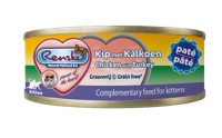 Renske Kitten Graanvrij pâté kip met kalkoen natvoer kat (blikjes) 48 x 70 g - thumbnail