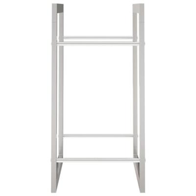 VidaXL Haardhoutrek 80x28x86 cm roestvrij staal VidaXL Haardhoutrek 80x28x86 cm roestvrij staal