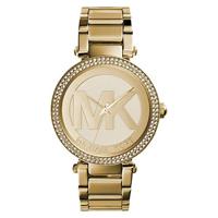 Michael Kors Dames Parker Logo goudkleurig horloge MK5784 - thumbnail
