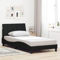 Bedframe zonder matras 100x200 cm stof zwart - thumbnail