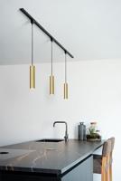 Lucide TRACK FLORIS Hanglamp - 1-fase Railsysteem / Railverlichting - 1xGU10 - Mat Goud / Messing (Uitbreiding) - thumbnail