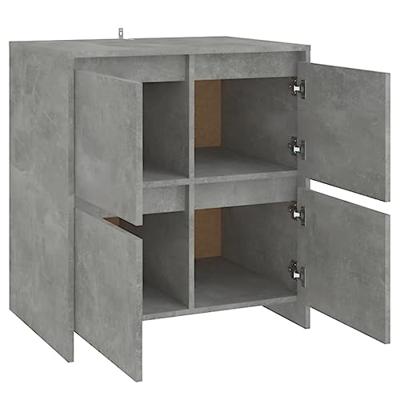 Dressoir 70x41x75 cm bewerkt hout betongrijs