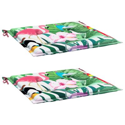 VidaXL Tuinstoelkussens 2 st 50x50x3 cm stof meerkleurig