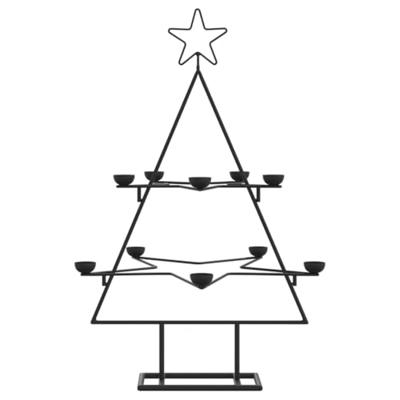 VidaXL Kerstdecoratie kerstboom 75 cm metaal zwart