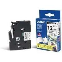Gelamineerde Tape voor Labelmakers Brother TZEFX231 12 mm x 8 m Zwart/Wit - thumbnail