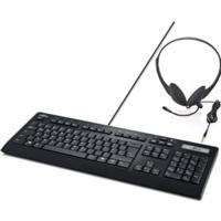 Fujitsu KB950 Phone toetsenbord USB QWERTY Amerikaans Engels Zwart - thumbnail