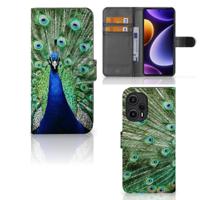 Xiaomi Poco F5 | Telefoonhoesje | Met pasjeshouder | Pauw - thumbnail