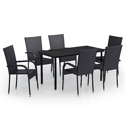 7-delige Tuinset zwart