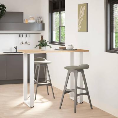 Bartafelpoten 2 st U-vormig 60x(110-111) cm staal wit