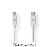 Lightning Kabel | USB 2.0 | Apple Lightning 8-Pins | USB-C Male | 480 Mbps | Vernikkeld | 2.00 m | Rond | PVC | Wit | Envelop - thumbnail