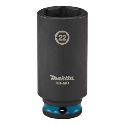 Makita Krachtdop Impact Black, 3/8 22mm lang - E-16396
