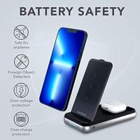 Satechi Duo draadloze oplader stand & powerbank (10.000 mAh/10W) - Space Gray - thumbnail