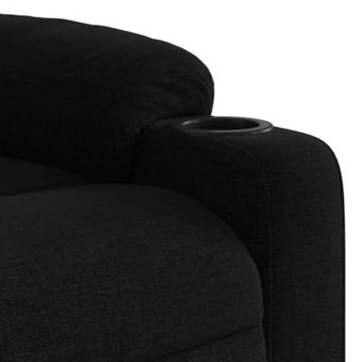 Fauteuil verstelbaar stof zwart