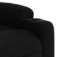 Fauteuil verstelbaar stof zwart - thumbnail