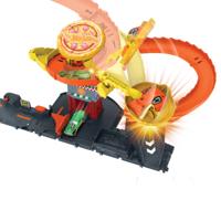 Hot Wheels Pizza Slam Corba Attack of T-Rex Blaze Battle (City Pizza Race) - thumbnail