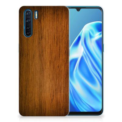 OPPO A91 | Bumper Hoesje | Donker Hout OPPO A91 | Bumper Hoesje | Donker Hout