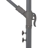 Zweefparasol met aluminium paal 300 cm antracietkleurig - thumbnail