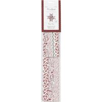 Vivi Gade Papieren vlechtstroken, l: 44+78 cm, b: 15+25 mm, d 6,5+11,5 cm, rood, wit, 48 stroken/ 1 doos - thumbnail