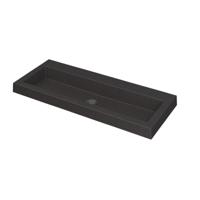 INK Dock Wastafel Quartz Zonder Kraangat - 1000x400x60 mm - Quartz Zwart - thumbnail