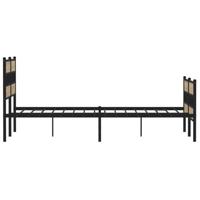 Bedframe zonder matras metaal sonoma eikenkleurig 140x190 cm - thumbnail