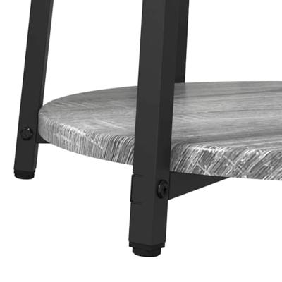 Bijzettafelset 2 pcs Grijs sonoma en Zwart 50 x 50 x 51 cm