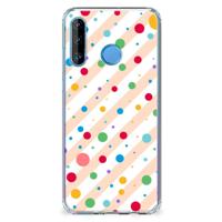 Huawei P30 Lite Doorzichtige Silicone Hoesje Dots - thumbnail