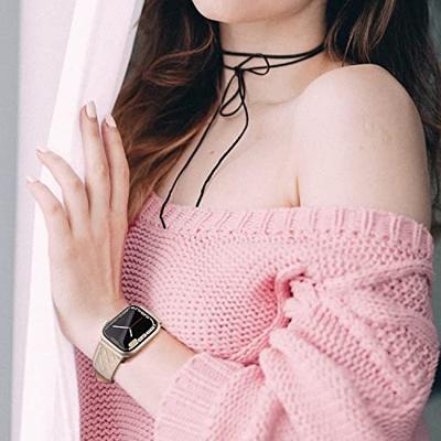 Leren bandje met diamant patroon - Donkergroen - Geschikt voor Apple Watch 38mm / 40mm / 41mm / 42mm