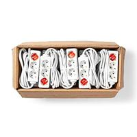 Nedis Stekkerdoos | Randaarde stekker / Type F (CEE 7/7) | 3-wegs | 3 m | 3680 W | 16 A | Wit | 15 stuks - EXSO330F1WTB EXSO330F1WTB - thumbnail