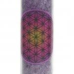 Geurkaars Stearine Flower of Life - Paars (100 Branduren) - thumbnail
