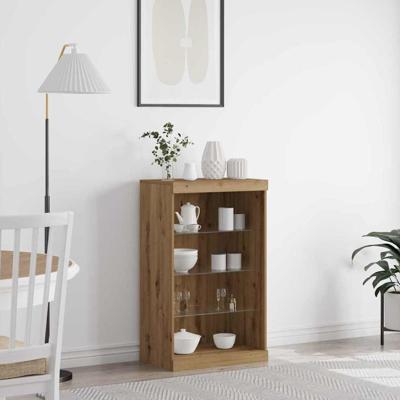 Dressoir artisanaal eikenkleurig 60.5 x 37 x 100 cm
