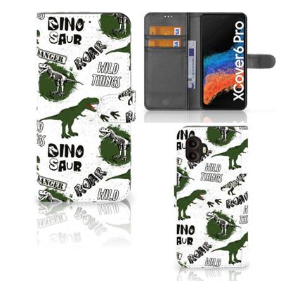 Telefoonhoesje | Met pasjeshouder | voor Samsung Galaxy Xcover 6 Pro Dinosaurus
