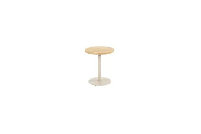 Volta teak bijzettafel centrale poot latte 45 cm dia. H55 cm 4SO 4SO - 4so