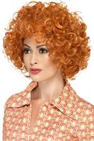 Curly Afro Ginger pruik - thumbnail