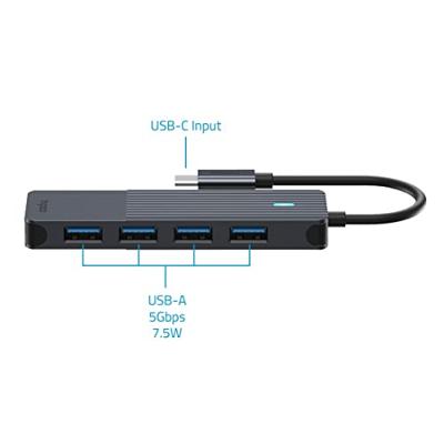 Rapoo USB-C Hub, USB-C naar USB-A, grijs USB Hub Zwart - thumbnail