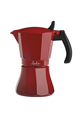Italiaanse Koffiepot JATA Cafetera de inducción roja vulcano Rood Aluminium 6 Kopjes (1 Stuks)