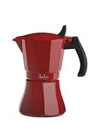 Italiaanse Koffiepot JATA Cafetera de inducción roja vulcano Rood Aluminium 6 Kopjes (1 Stuks) - thumbnail